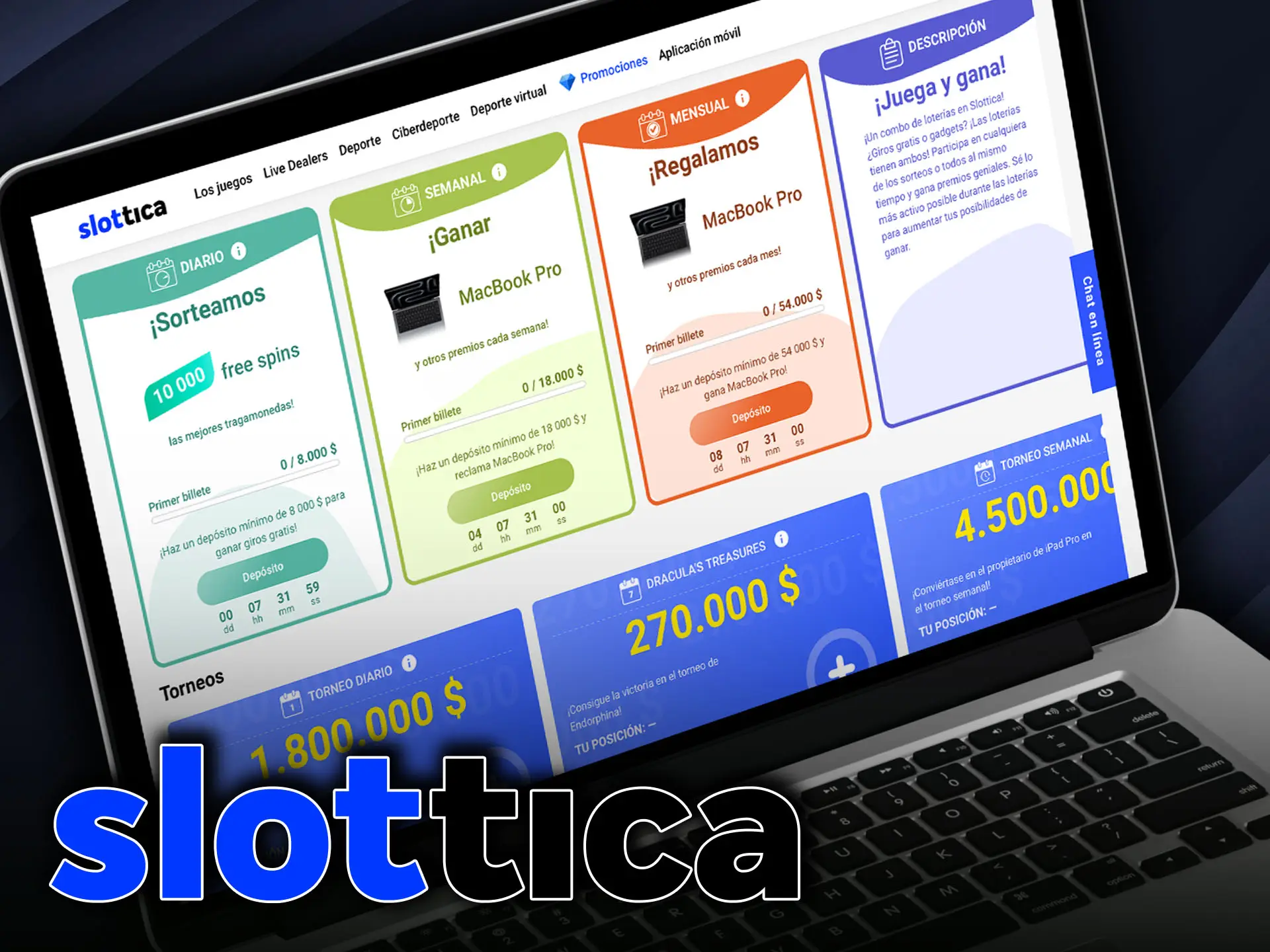 Acerca de las bonificaciones de Slottica que proporcionan a los jugadores devoluciones en efectivo.