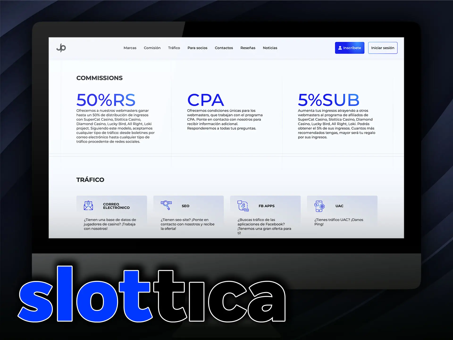 El programa de afiliados de Slottica te ofrece la oportunidad de ganar anunciando la plataforma.