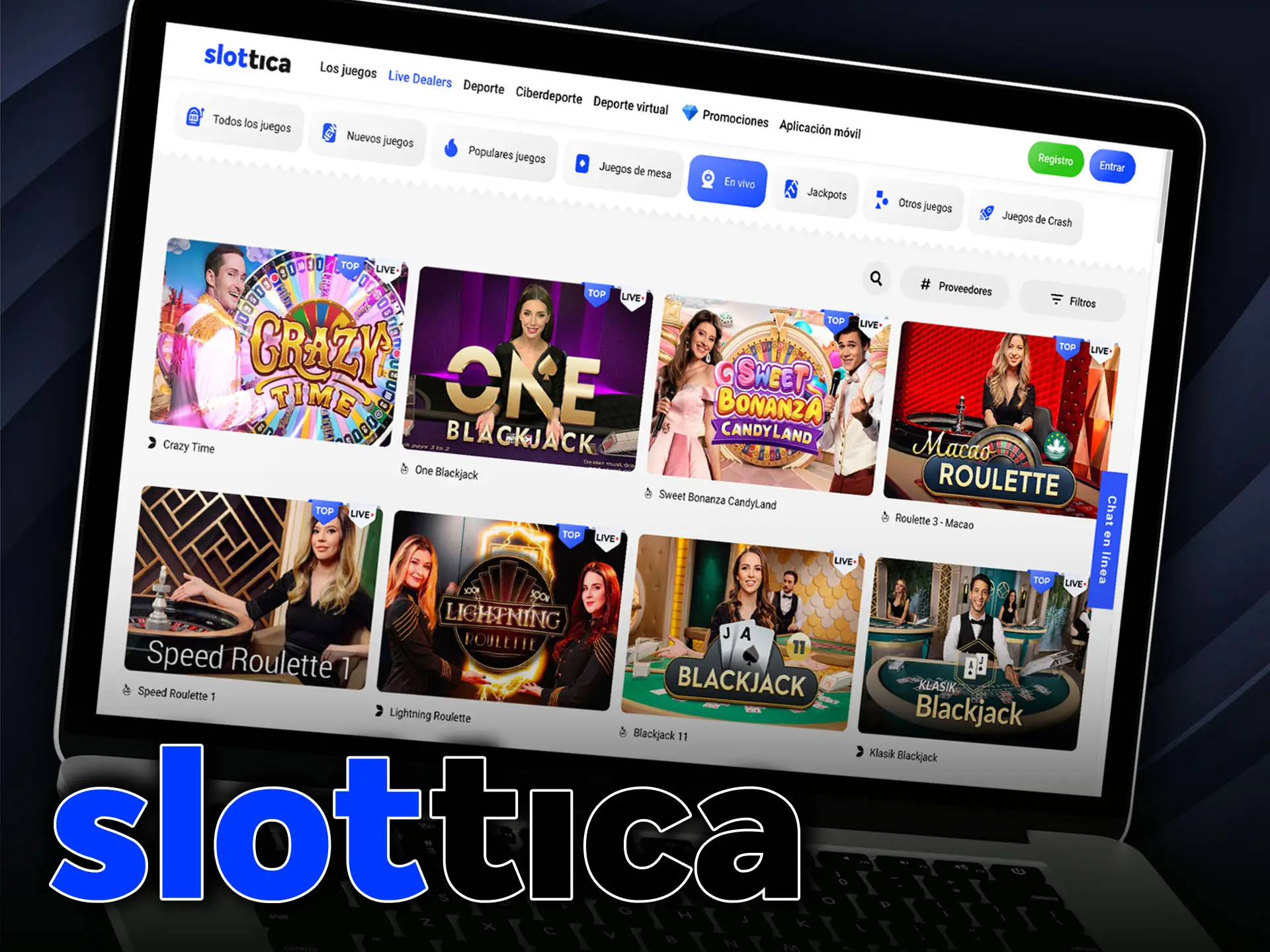 Los juegos de casino en vivo de Slottice permiten a los clientes disfrutar de los juegos más populares.