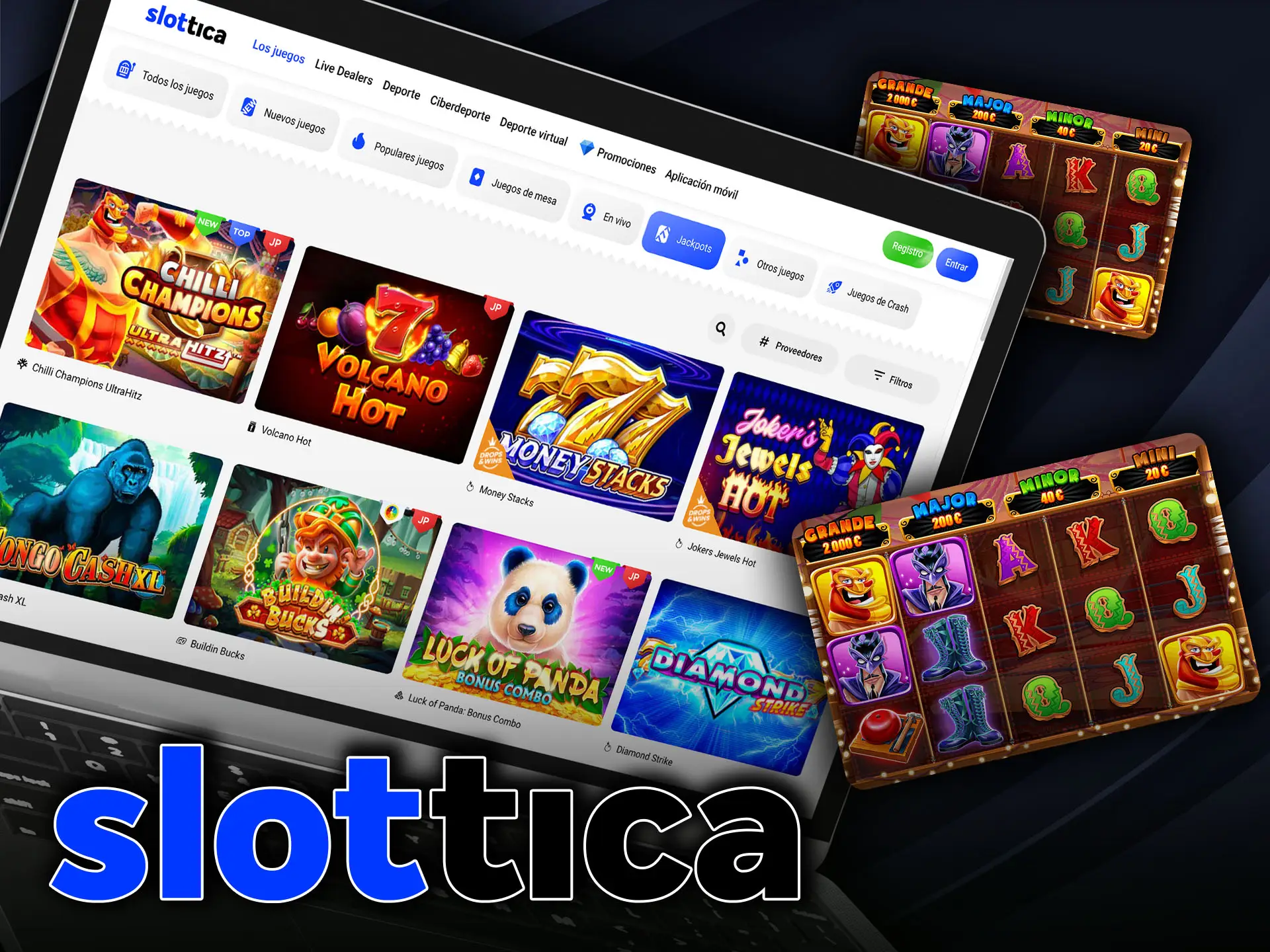 Slottica ofrece a los juegos de jackpot y oportunidades de ganar enormes premios.