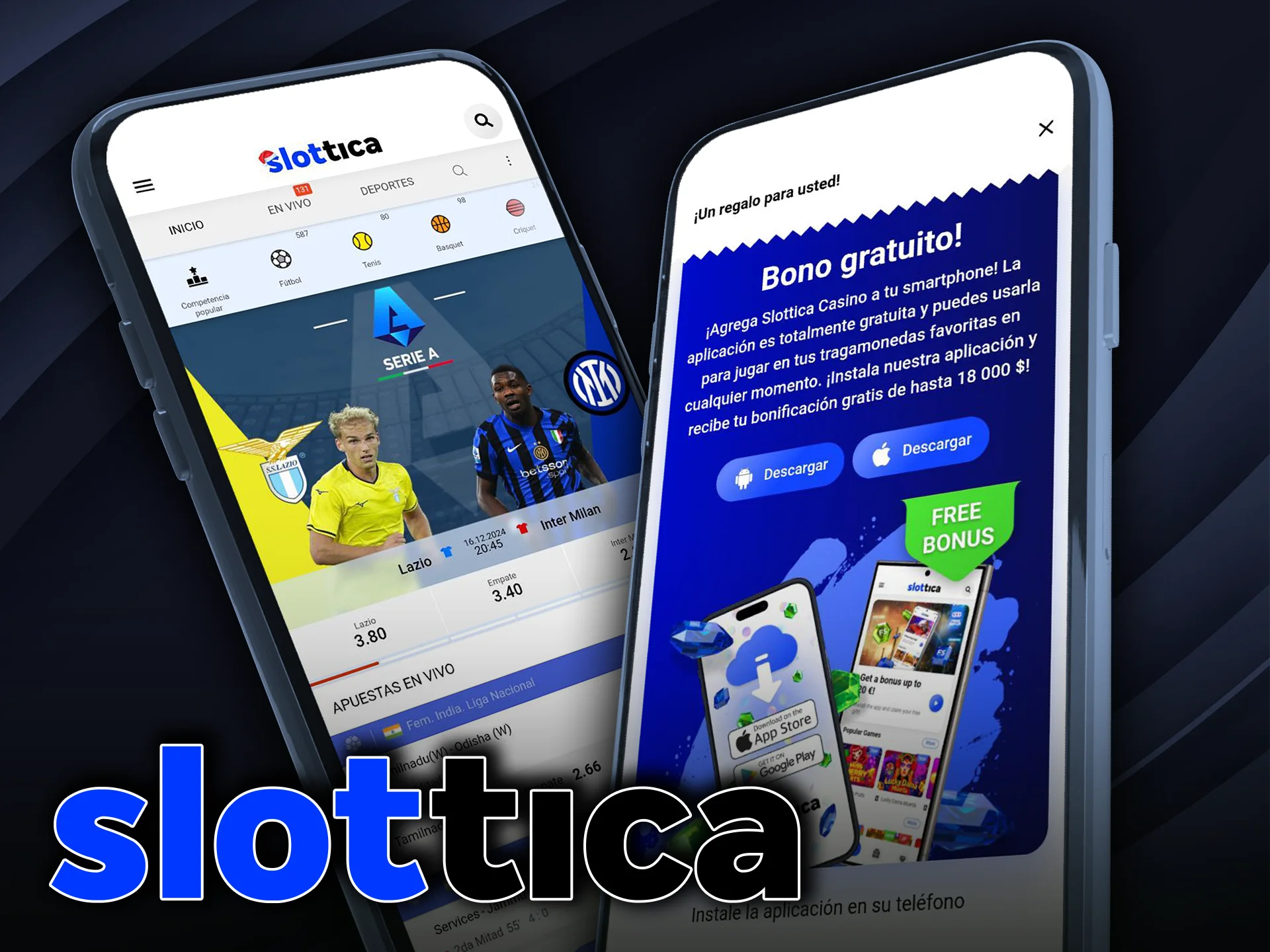 Descarga la aplicación Slottica Android para apostar fácilmente en bádminton.