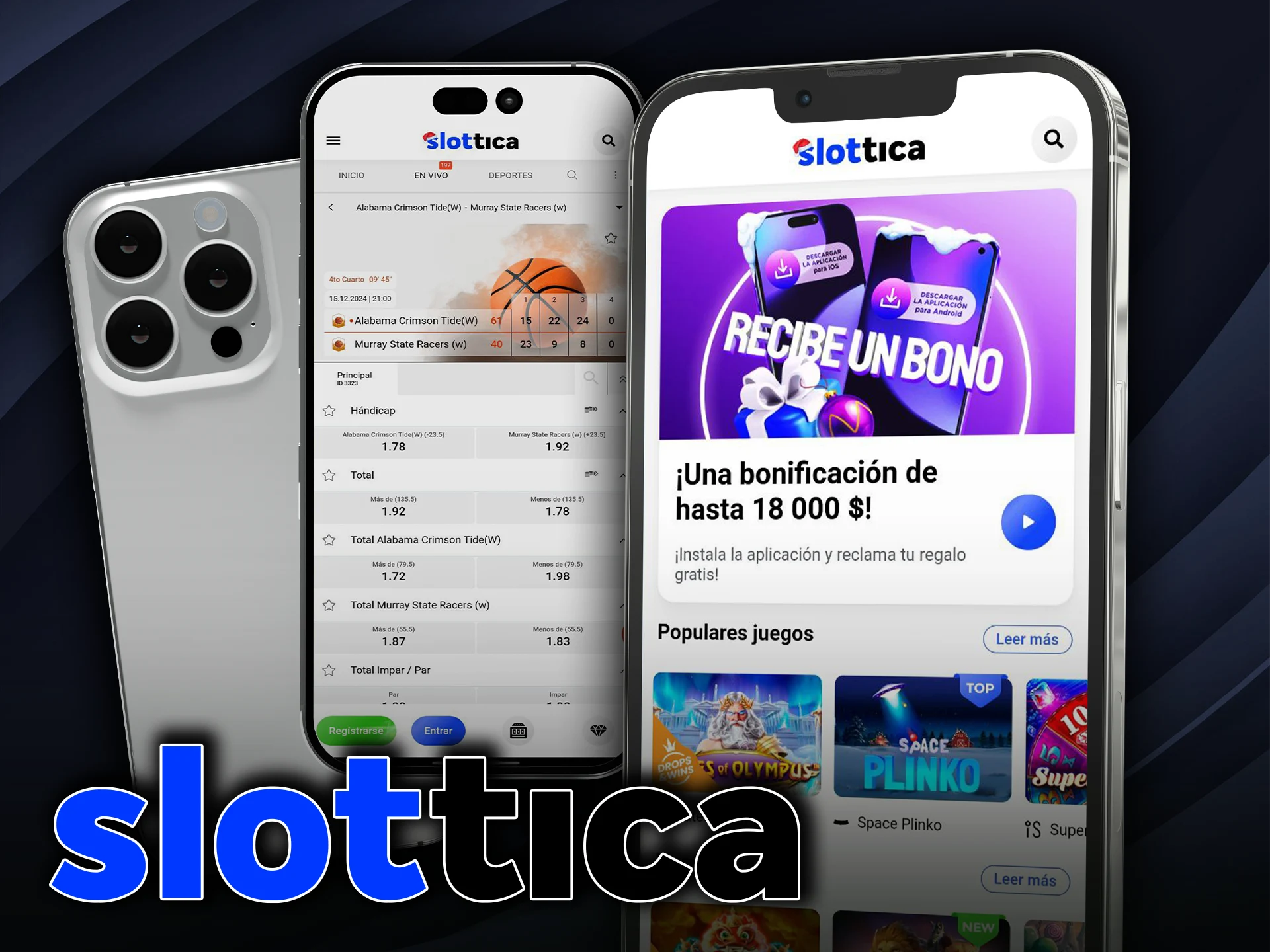 Descargue la aplicación oficial de Slottica para iOS desde la App Store para apostar al básquet.