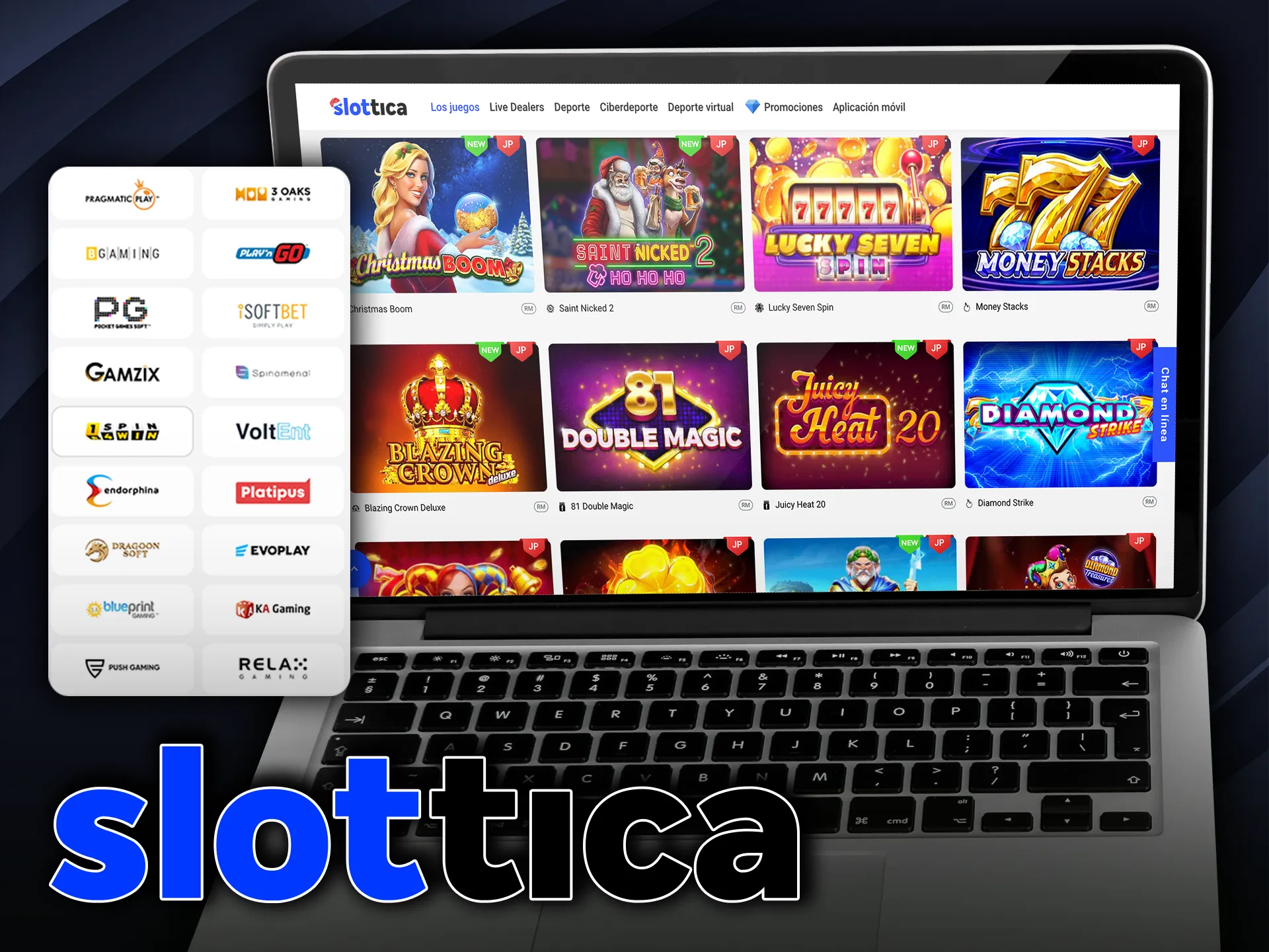 Disfruta de emocionantes juegos de jackpot de los mejores proveedores en Slottica.