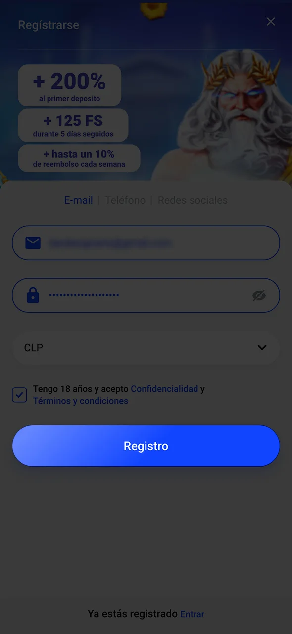 Finaliza el registro e inicia sesión en el casino Slottica para comenzar a ganar.