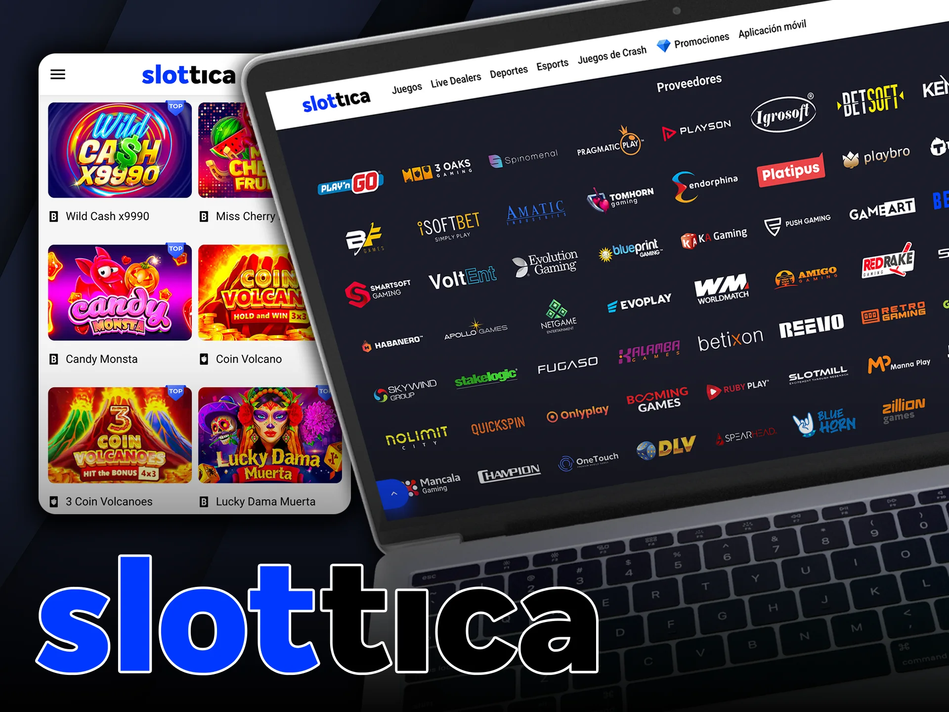 Explora los proveedores de juegos en el casino Slottica y juega con los mejores.