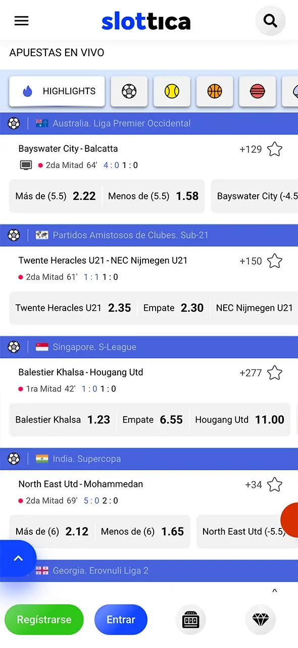 Apuesta en deportes y gana más dentro del casino Slottica.