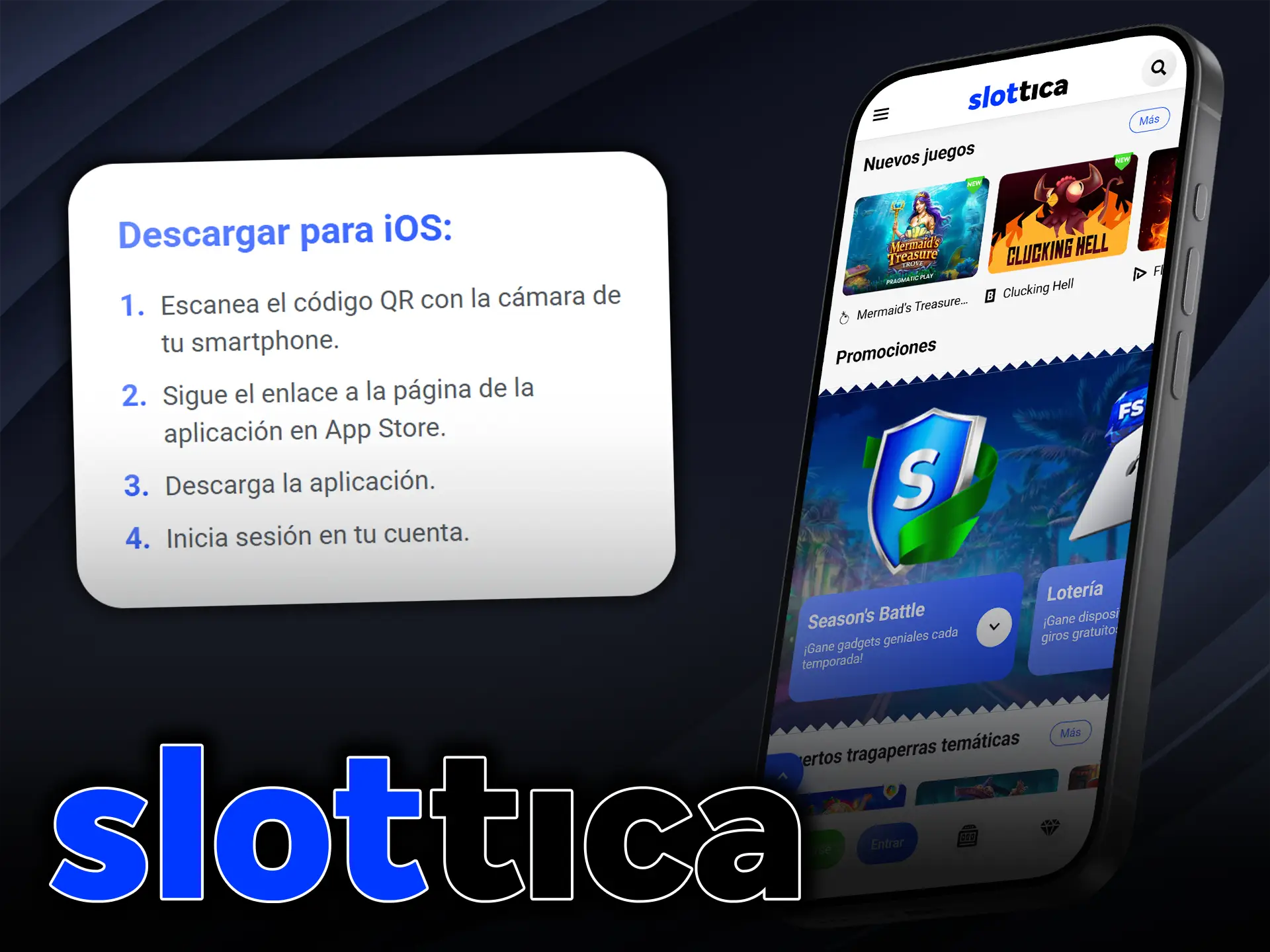 Instala la aplicación Slottica para iOS directamente desde la App Store.